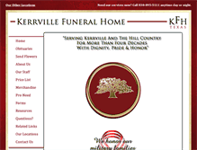 Tablet Screenshot of kerrvillefuneralhometx.com